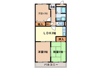 ムカイマンション　Ｂ棟の物件間取画像